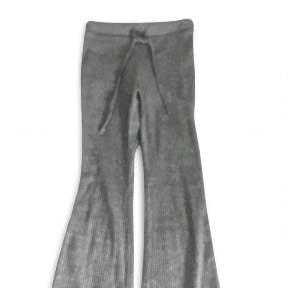 Gray Jogger Sweatpants with Flared Design